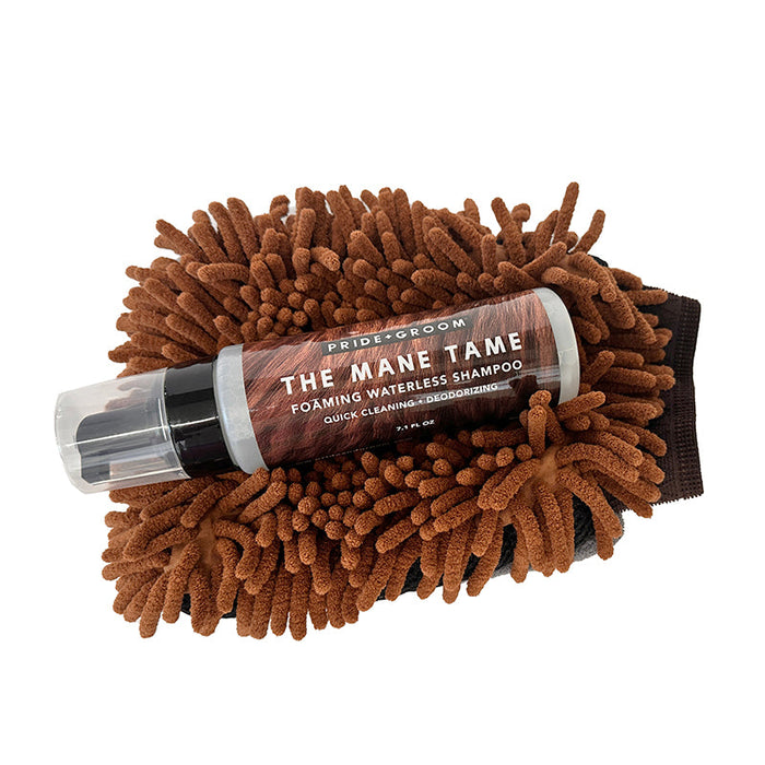 PRIDE+GROOM The Magic Mitt Dual-Sided Microfiber Grooming Mitt for Dogs & Cats — Use with Waterless Shampoo