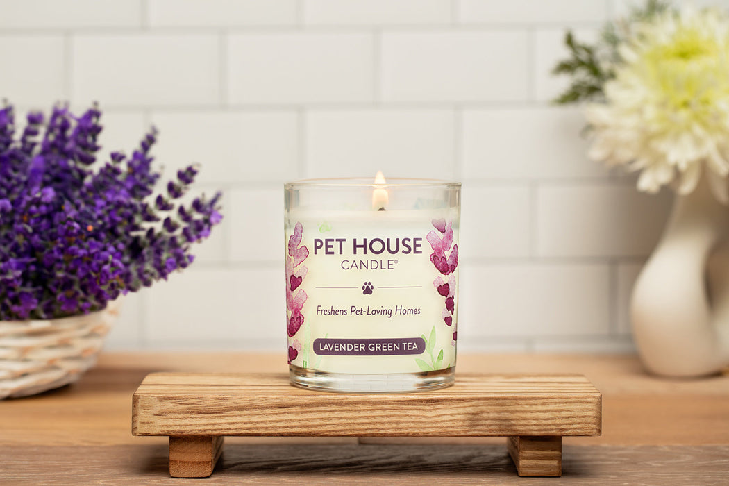 One Fur All Lavender Green Tea Candle