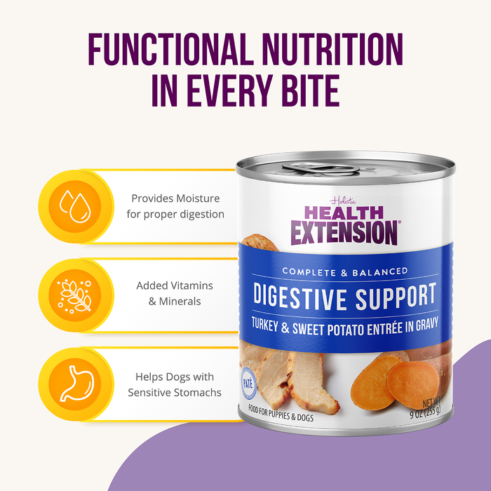 Health Extension Digestive Support, Turkey & Sweet Potato Entrée in Gravy 9oz - 4 - Image 11