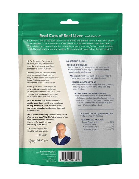 Dr Marty Tilly's Treasures - Beef Liver dog 8oz