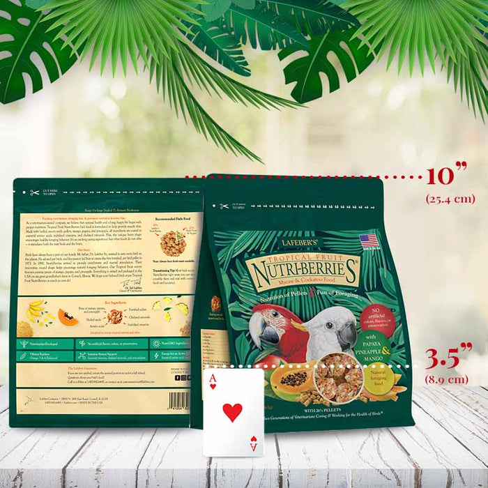 Lafeber Company Tropical Fruit Nutri-Berries Macaws & Cockatoos Food 3lb