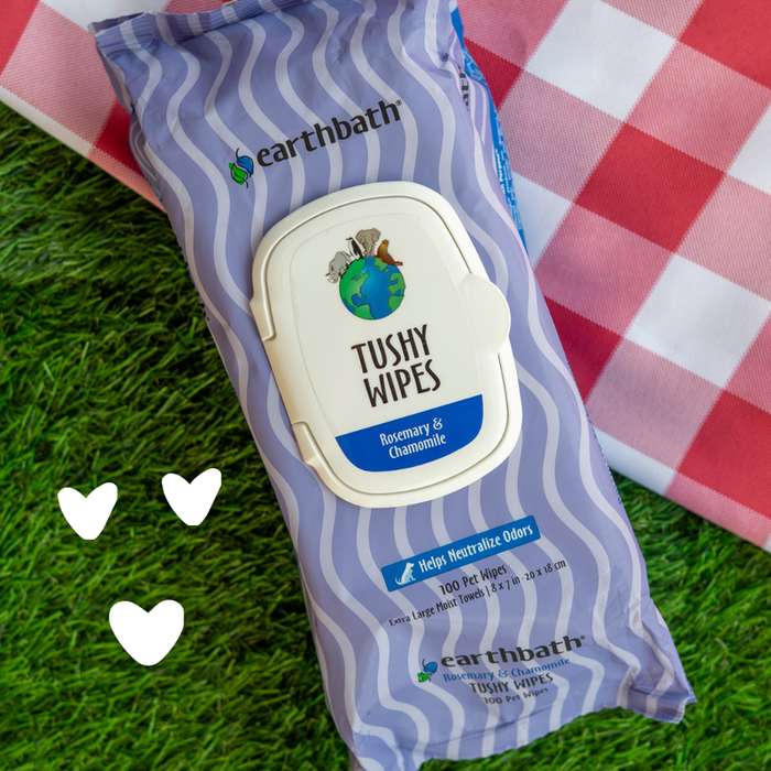 Earthbath Tushy Wipes, Rosemary & Chamomile (100 Count)