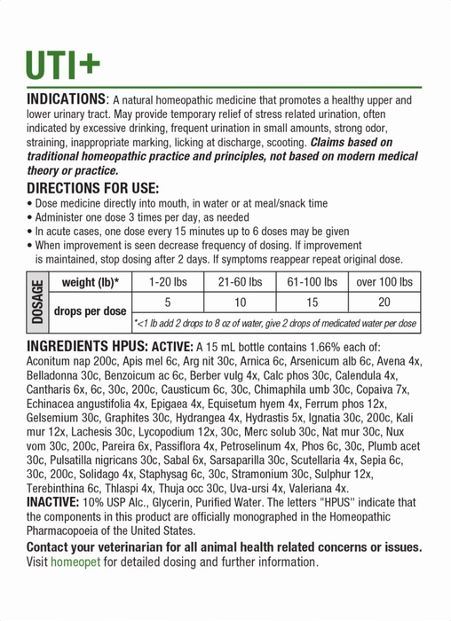 HomeoPet UTI+ for all Animals 15 mL - 1 - Image 7