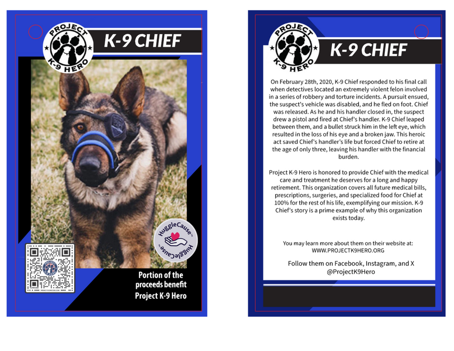 HuggleHounds HuggleCause™, Project K-9 Hero, K-9 Chief Knottie® Plush Dog Toy, Large