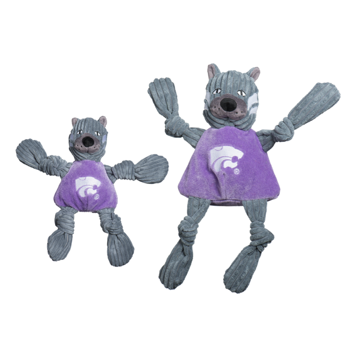 HuggleHounds NCAA Kansas State University, Willie the Wildcat Knottie® Plush Dog Toy