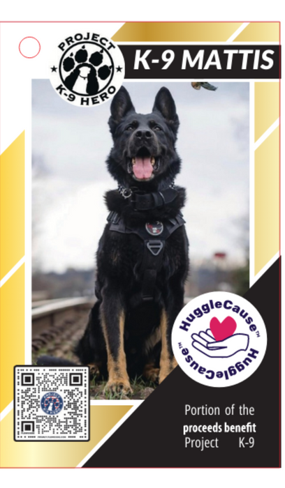 HuggleHounds HuggleCause™, Project K-9 Hero, K-9 Mattis Knottie® Plush Dog Toy, Large