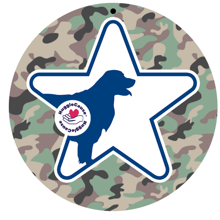 HuggleHounds HuggleCause™, Warrior Canine Connection, Camouflage HuggleFleece® Plush Ball Dog Toy