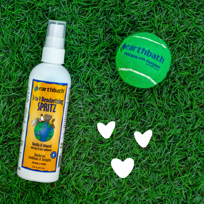 Earthbath 3-in-1 Deodorizing Spritz for Dogs, Vanilla & Almond 8oz