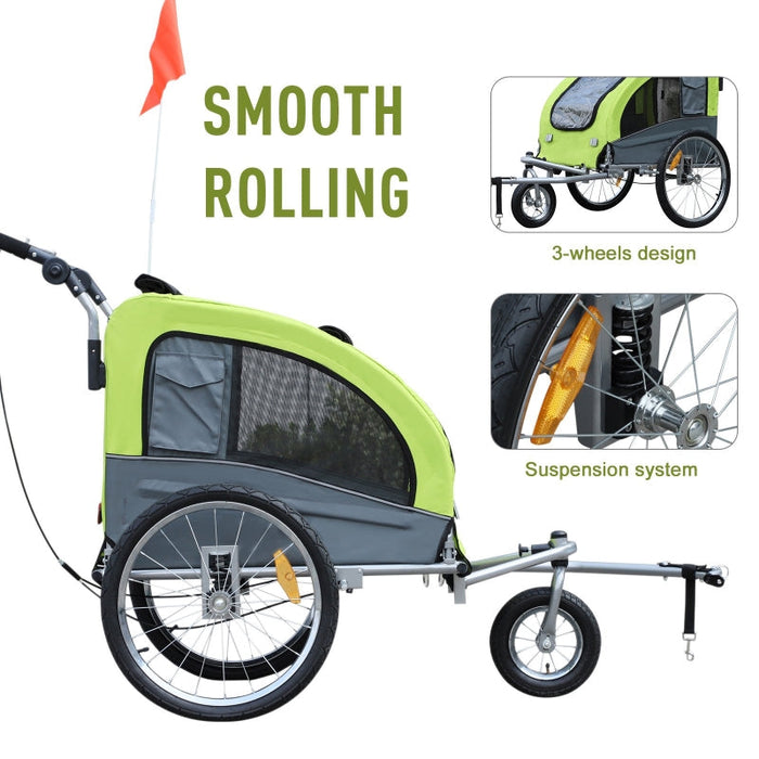 Furr Baby Gifts Pet Dog Bicycle Trailer Jogger with Suspension