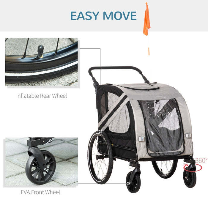 Furr Baby Gifts 2-In-1 Pet Bike Trailer Stroller