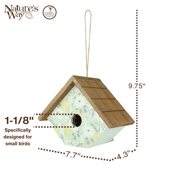 Nature's Way Bird Products Blooming Nest Decorative Wren House, Green
