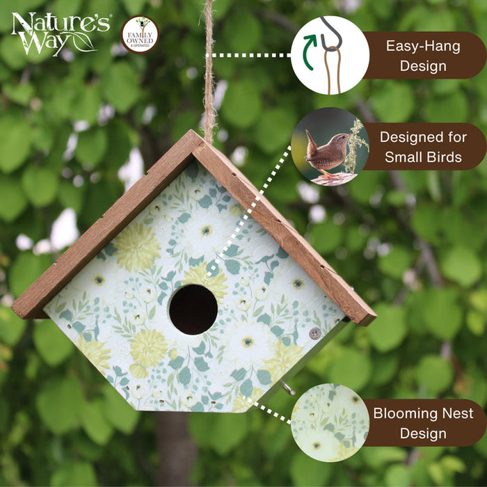 Nature's Way Bird Products Blooming Nest Decorative Wren House, Green
