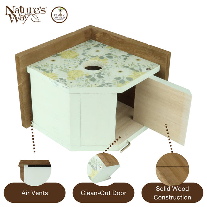 Nature's Way Bird Products Blooming Nest Decorative Wren House, Green