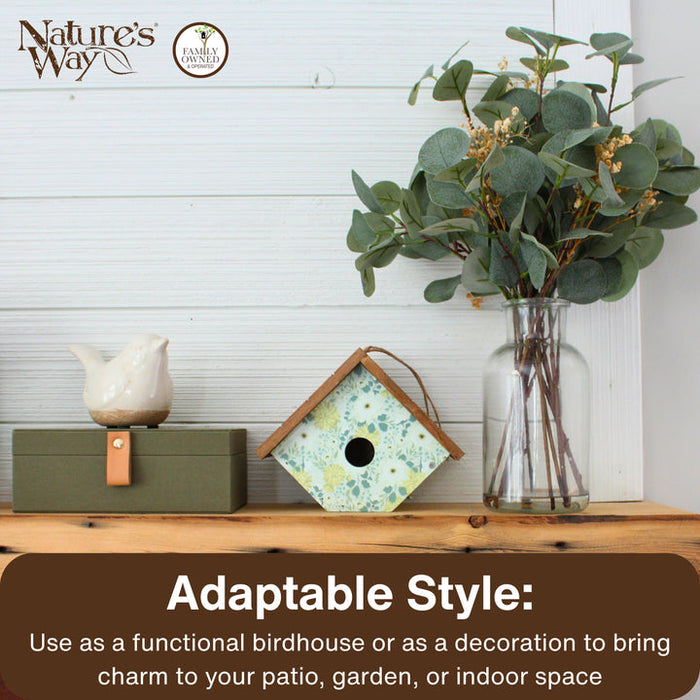 Nature's Way Bird Products Blooming Nest Decorative Wren House, Green