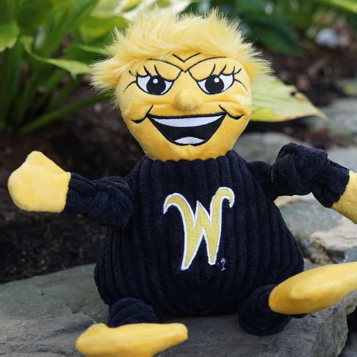 HuggleHounds NCAA Wichita State University, WuShock Knottie® Plush Dog Toy