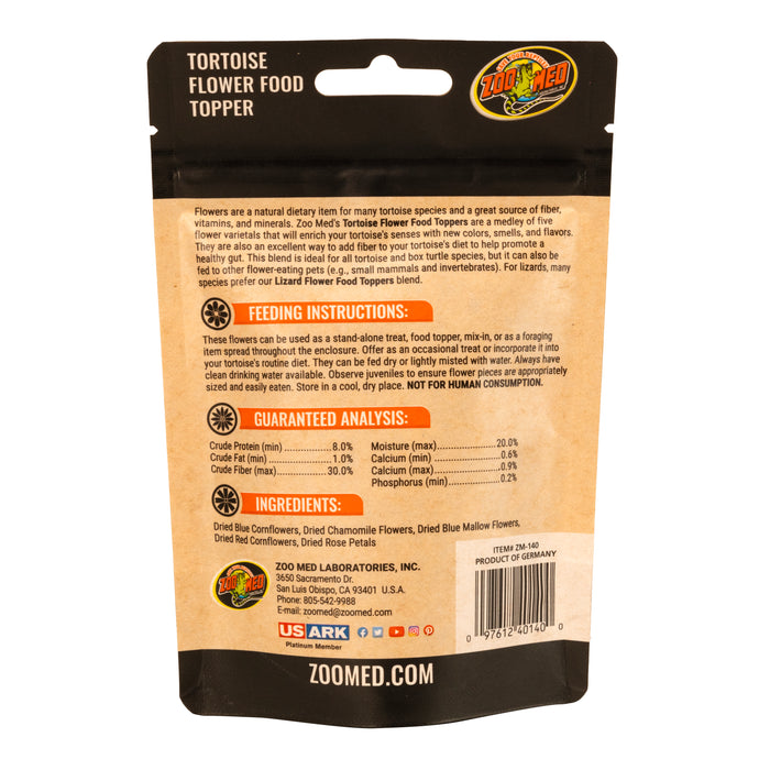 Zoo Med Tortoise & Box Turtle Flower Food Topper 0.21 oz