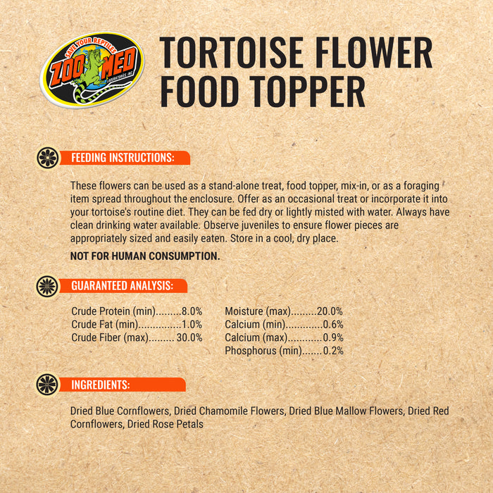 Zoo Med Tortoise & Box Turtle Flower Food Topper 0.21 oz