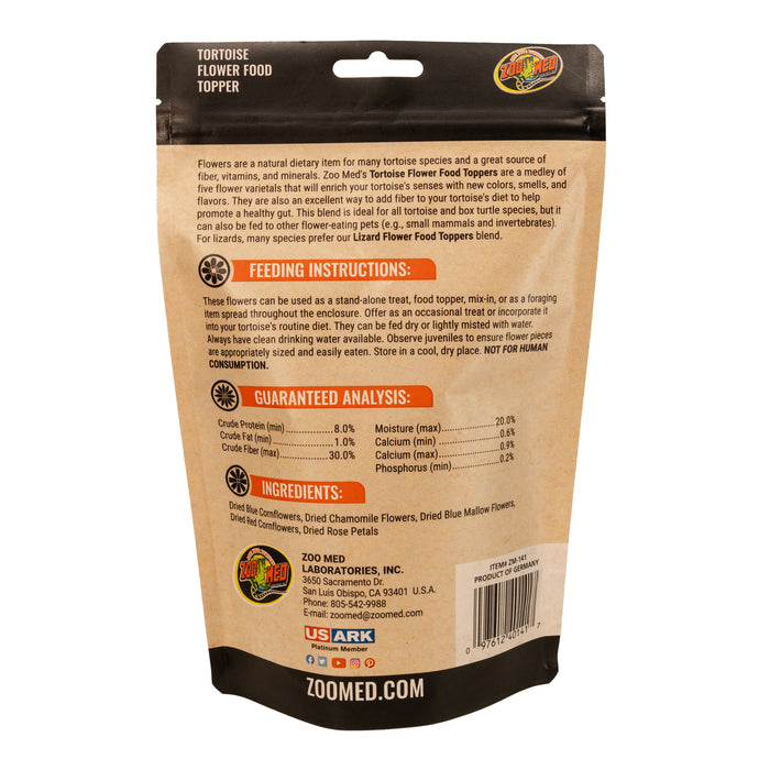 Zoo Med Tortoise & Box Turtle Flower Food Topper 1.4 oz