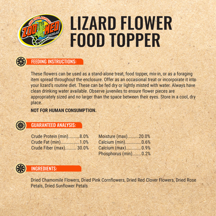 Zoo Med Lizard Flower Food Topper 1.4 oz