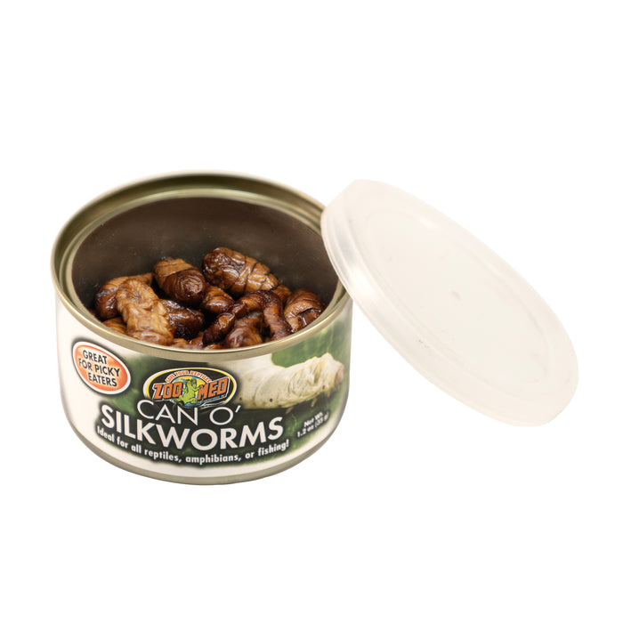 Zoo Med Can O' Silkworms Reptile Wet Food 1.2 oz