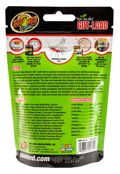 Zoo Med Bug Balance Gut-Load Reptile Supplement 2oz