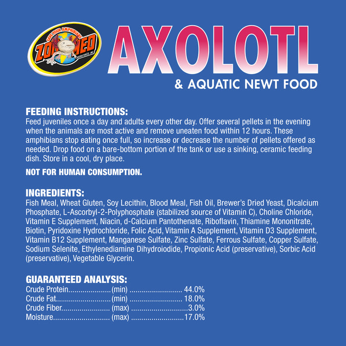 Zoo Med Axolotl & Aquatic Newt Food 11oz