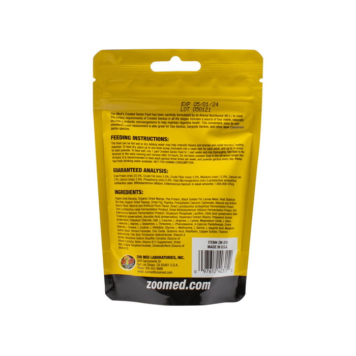 Zoo Med Crested Gecko Premium Blended Gecko Food Plum Flavor 2 oz