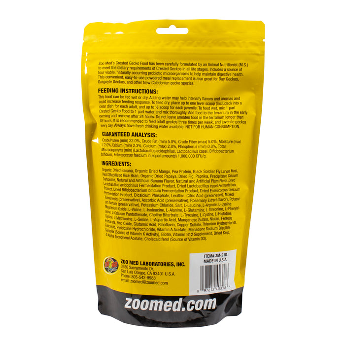 Zoo Med Crested Gecko Premium Blended Gecko Food Plum Flavor 1 lb