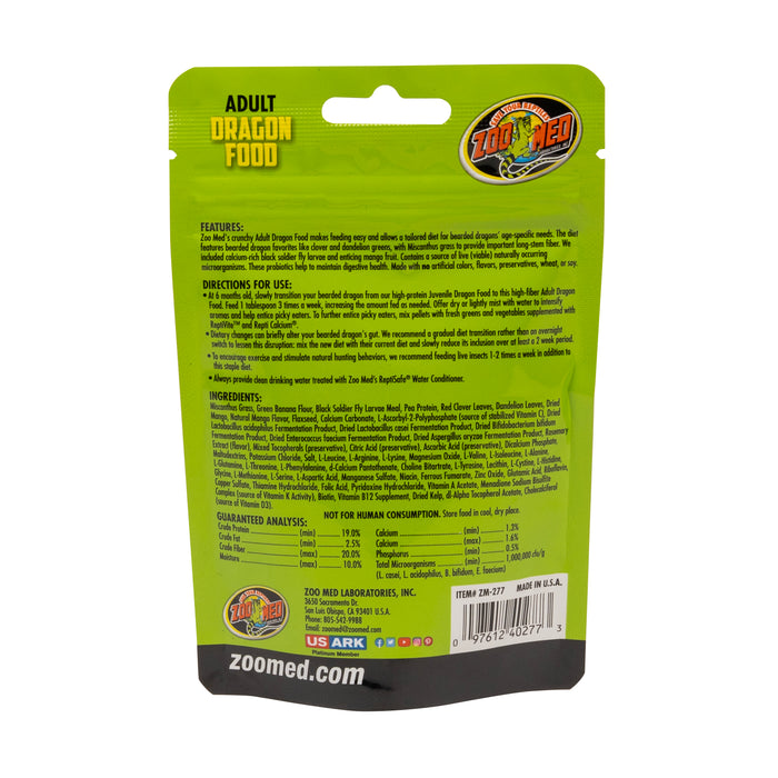 Zoo Med Adult High Fiber Dragon Food 1oz