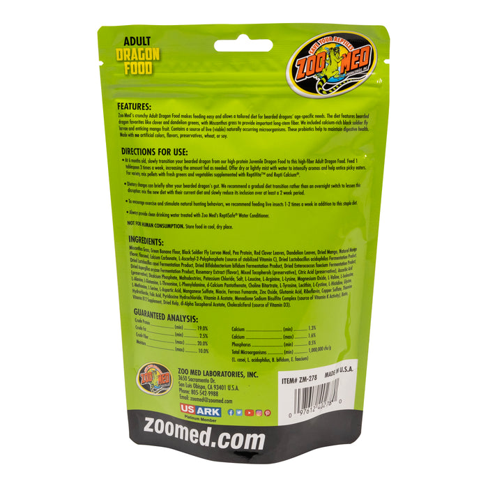 Zoo Med Adult High Fiber Dragon Food 4.5oz