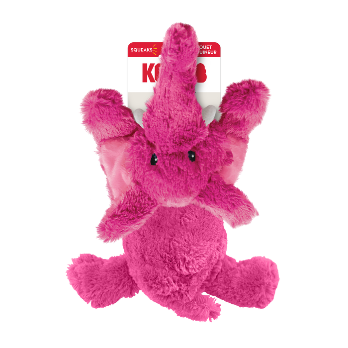 KONG Cozie Elmer Elephant Plush Dog Toy Pink MD - 1 - Image 4