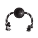 KONG Extreme Ball with Rope Dog Toy Black/White LG - 1 - Image 9