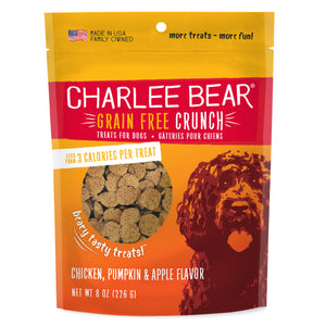 Charlee Bear Grain Free Crunch Dog Treats Chicken, Pumpkin, & Apple 8oz - Image 2