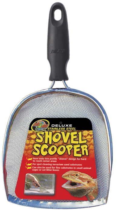 Zoo Med Deluxe Shovel Scooper Black, Silver