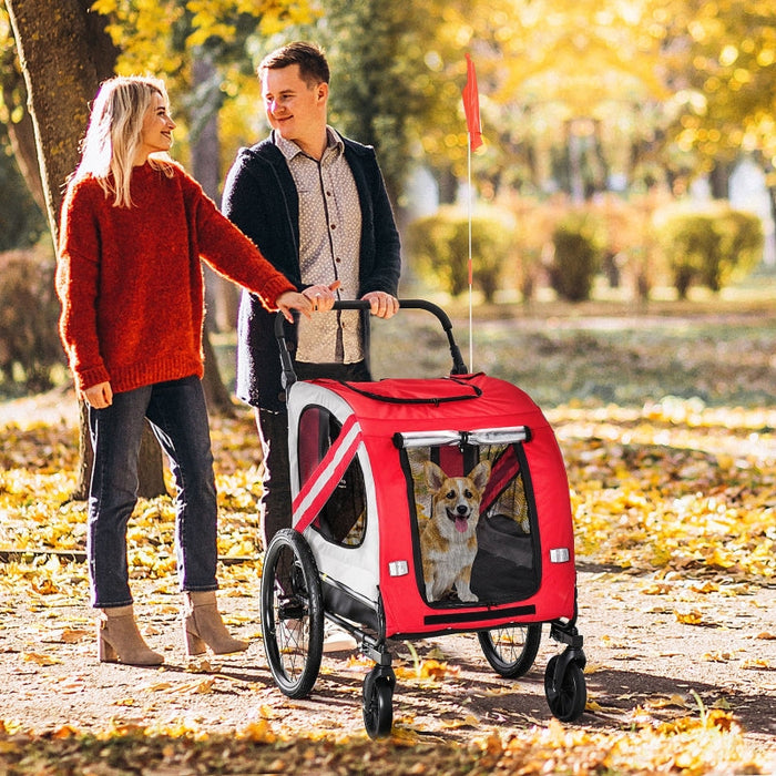 Furr Baby Gifts 2-In-1 Pet Bike Trailer Stroller