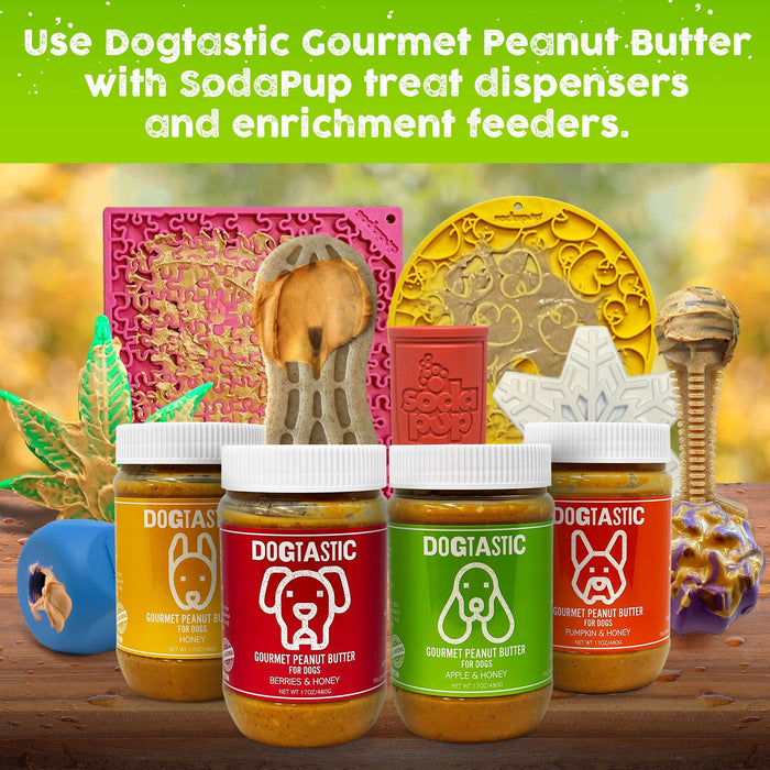 Dogtastic Gourmet Peanut Butter for Dogs - Apple & Flax Flavor - 25% off