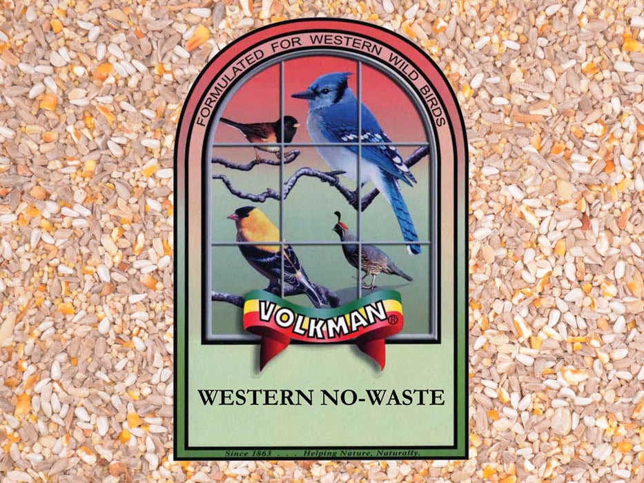 Volkman Seed Company Western No Waste Wild Bird Mixed Seed Food 20 lb