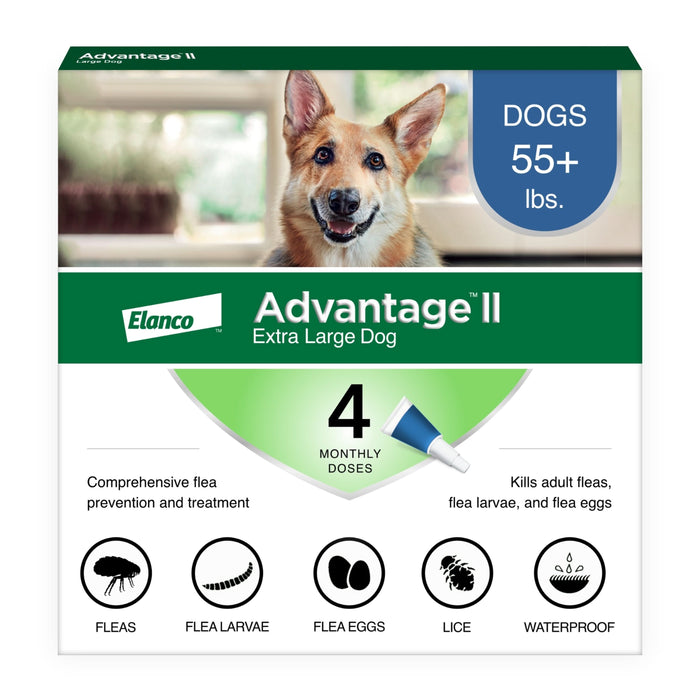 Elanco Advantage II Topical Flea Treatment & Prevention for Dogs 4-Month Supply XL Dogs (over 55lbs) - Image 2