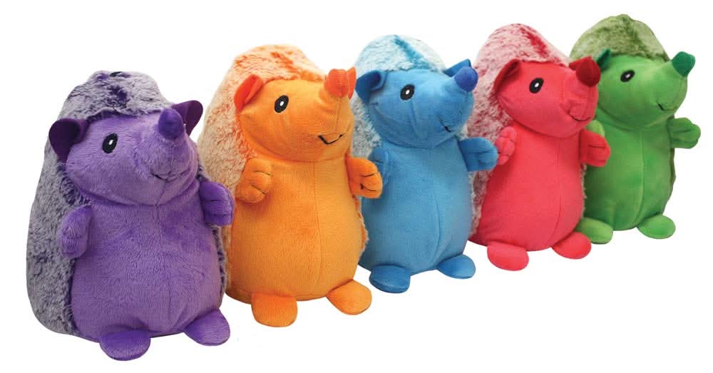 Multipet Hedgehog Plush Dog Toy Assorted 8 in