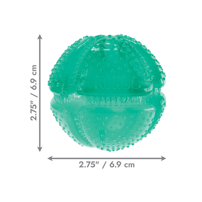 KONG Dental Squeezz Ball Dog Chew Teal MD - 2 - Image 6