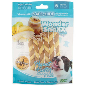 Wonder SnaXX Twists Peanut Butter & Banana Dog Treats 4.8oz 6ct SM/MD - Image 2