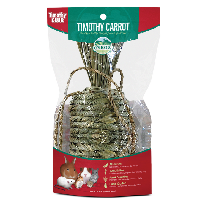 Oxbow Animal Health Timothy CLUB Timothy Carrot Small Animal Treat One Size