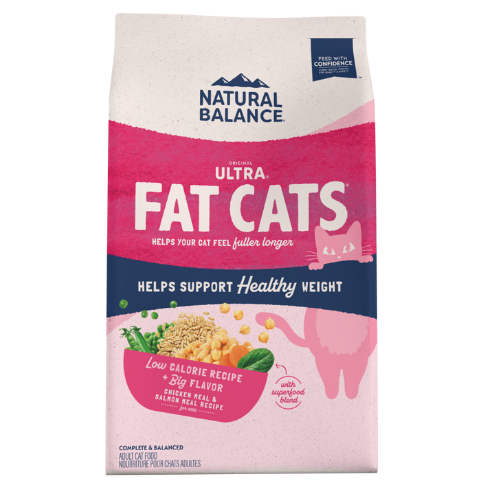 Natural Balance Pet Foods Original Ultra Fat Cats Dry Cat Food Chicken Meal & Salmon Meal 6lb
