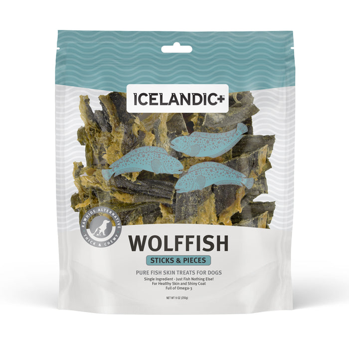 Icelandic+ Wolffish Skin Pieces Dog Treat 9.0oz - Image 2