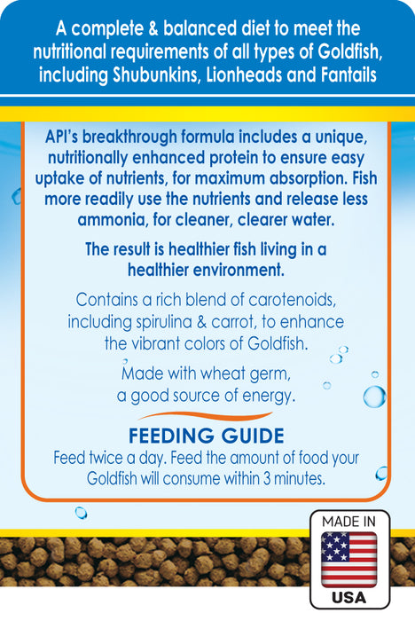 API Goldfish Premium Sinking Pellets Fish Food 7 oz