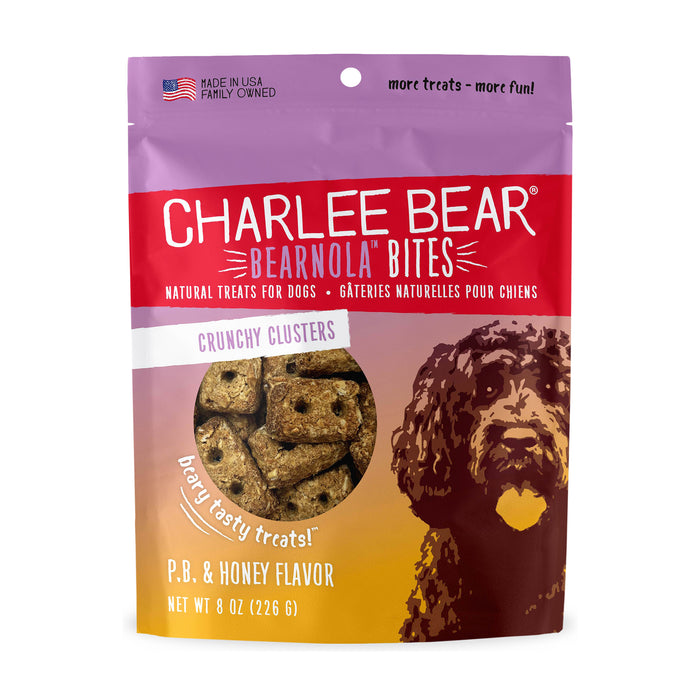 Charlee Bear Bearnola Dog Treats Peanut Butter & Honey 8oz - Image 2