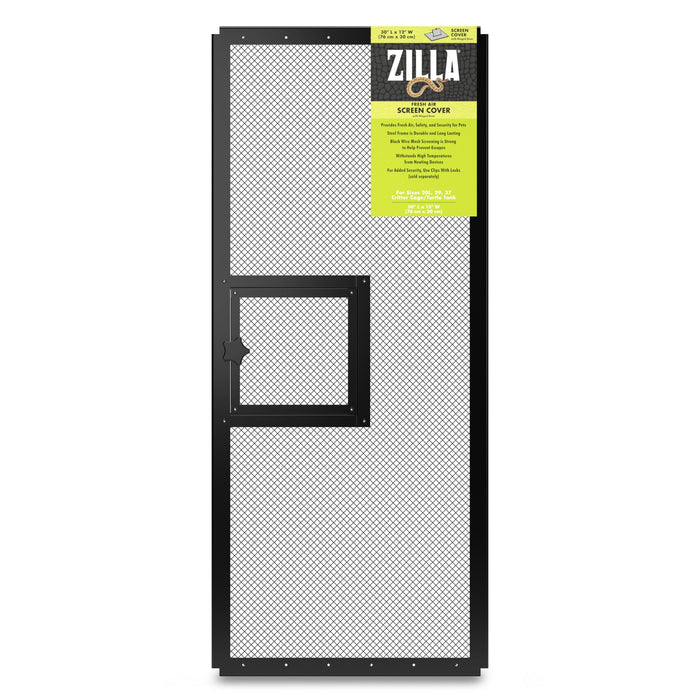 Zilla Fresh Air Screen Cover with Hinged Door 30 x 12 inches