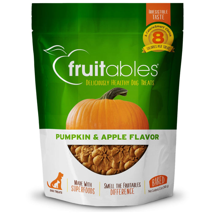 Fruitables Crunchy Baked Dog Treats Pumpkin & Apple 12oz 8pc