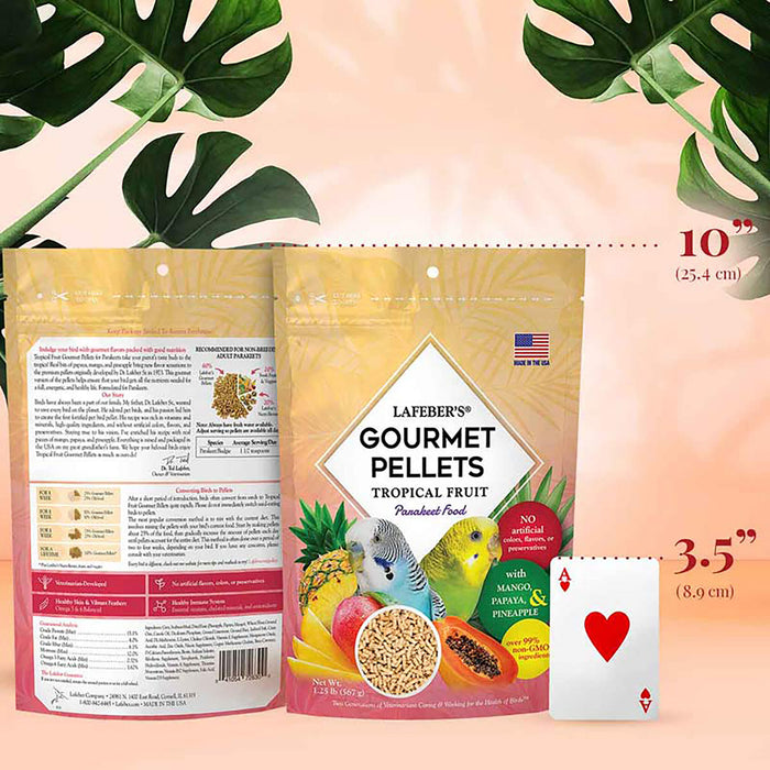 Lafeber Company Tropical Fruit Gourmet Pellets Parakeet Bird Food 1.25lb
