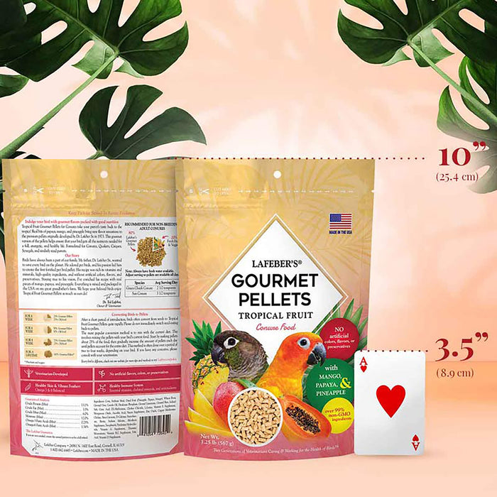 Lafeber Company Tropical Fruit Gourmet Pellets Conure Bird Food 1.25lb